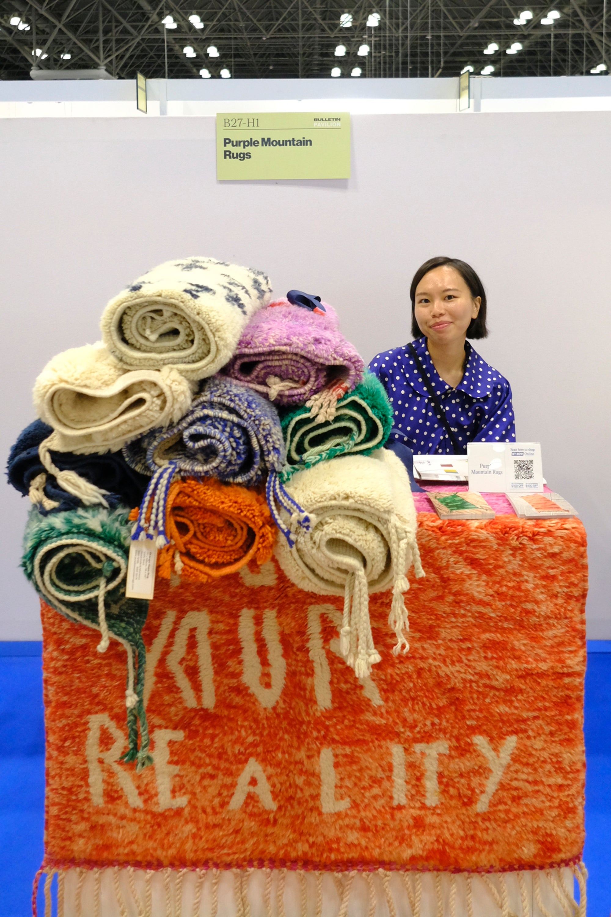 So, picture this – Purple Mountain Rugs, straight outta Brooklyn, landed at NY NOW in the grand halls of Javits Center. We were part of the Bulletin Exhibits, and let me tell you, it was a whole vibe!