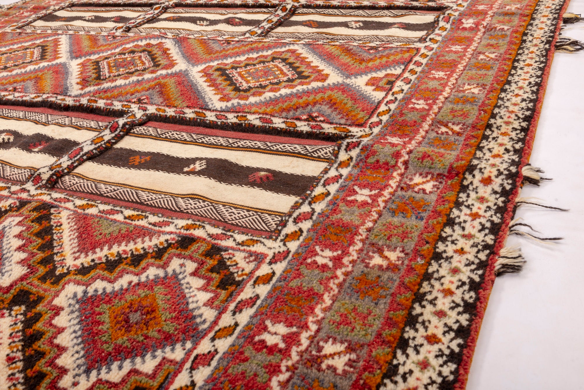 Introducing the Terra Glow Glawi Rug, a one-of-a-kind masterpiece measuring 6.9 x 10.7 ft/ 210 x 326 cm. Immerse your space in the warmth of earthy tones and traditional Moroccan artistry. Handcrafted with precision, this rug seamlessly blends Glawi patterns, creating a unique focal point for your home. Elevate your decor with the timeless beauty of Terra Glow, where tradition meets contemporary elegance.